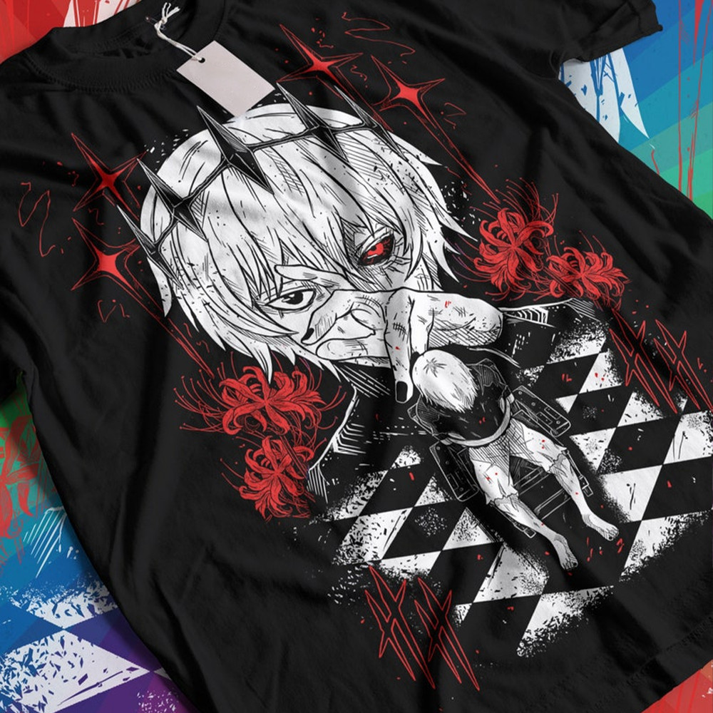 Camiseta Unissex Tokyo Ghoul Ken Kaneki Anime - Blusa de Malha 100% Algodão - Envio Rápido - Polar Clothing Store