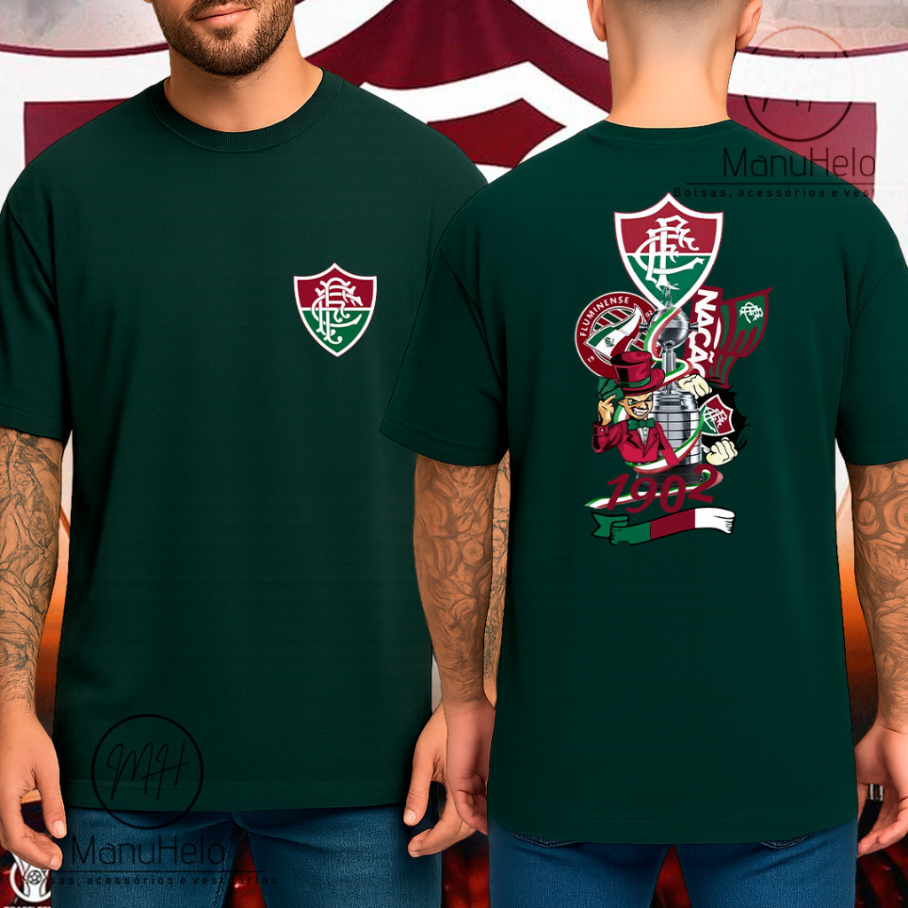 Camiseta Masculina Fluminense Torcedor Camisa 100% Algodão Envio Imediato Polar Clothing Store