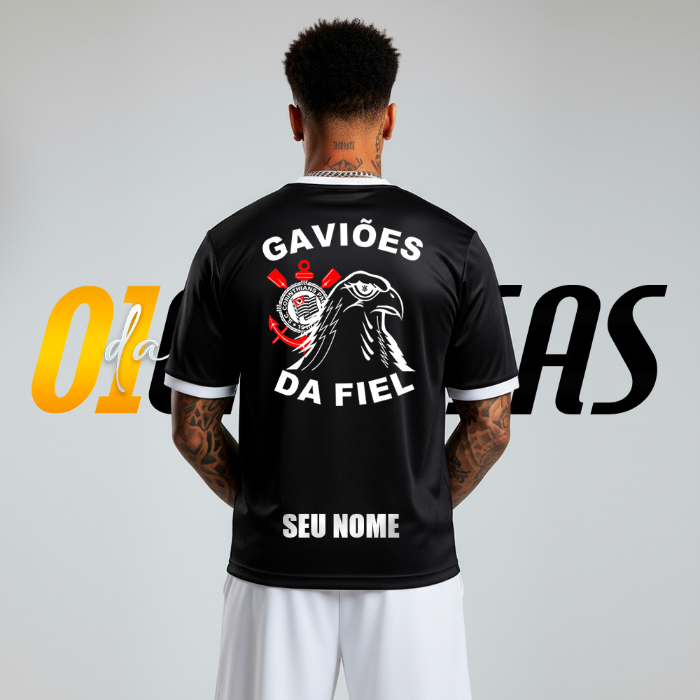 CAMISETA GAVIÕES DA FIEL Personalizada Torcida Organizada Gaviões Da Fiel 100%Algodão EnvioImediato Polar.clothing.store