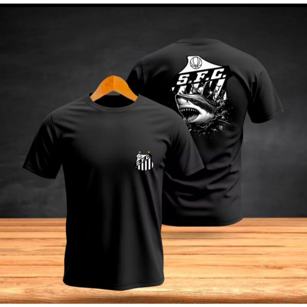 Camiseta Futebol Time Santos S.F.C Jogo Camisa 100% Algodão Envio Imediato Polar Clothing Store