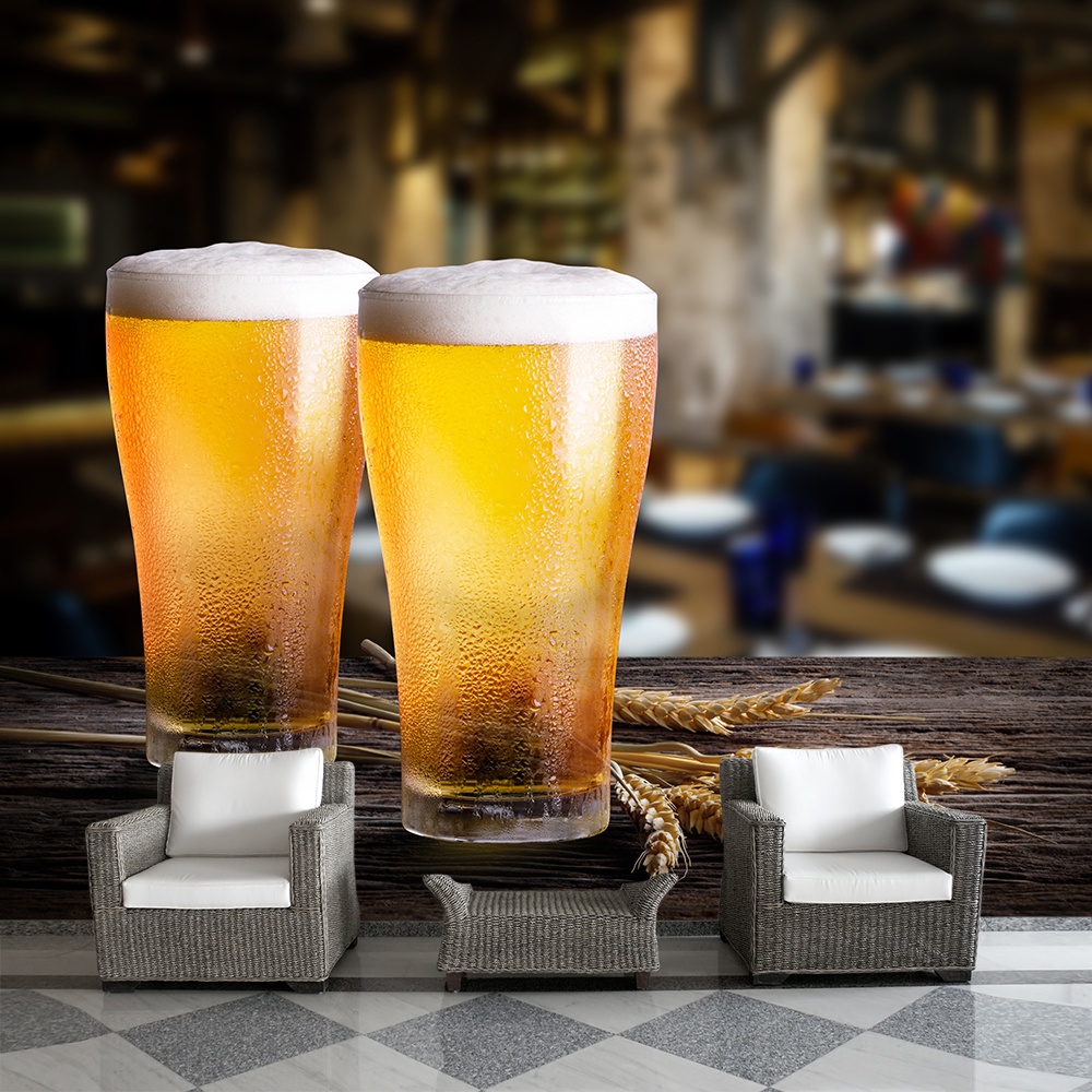 Papel de Parede Cerveja Bebida Cervejeiro Bar Sala Painel - 317pc