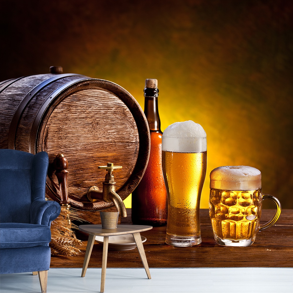Papel de Parede Cerveja Bebida Cervejeiro Bar Sala Painel - 315pc