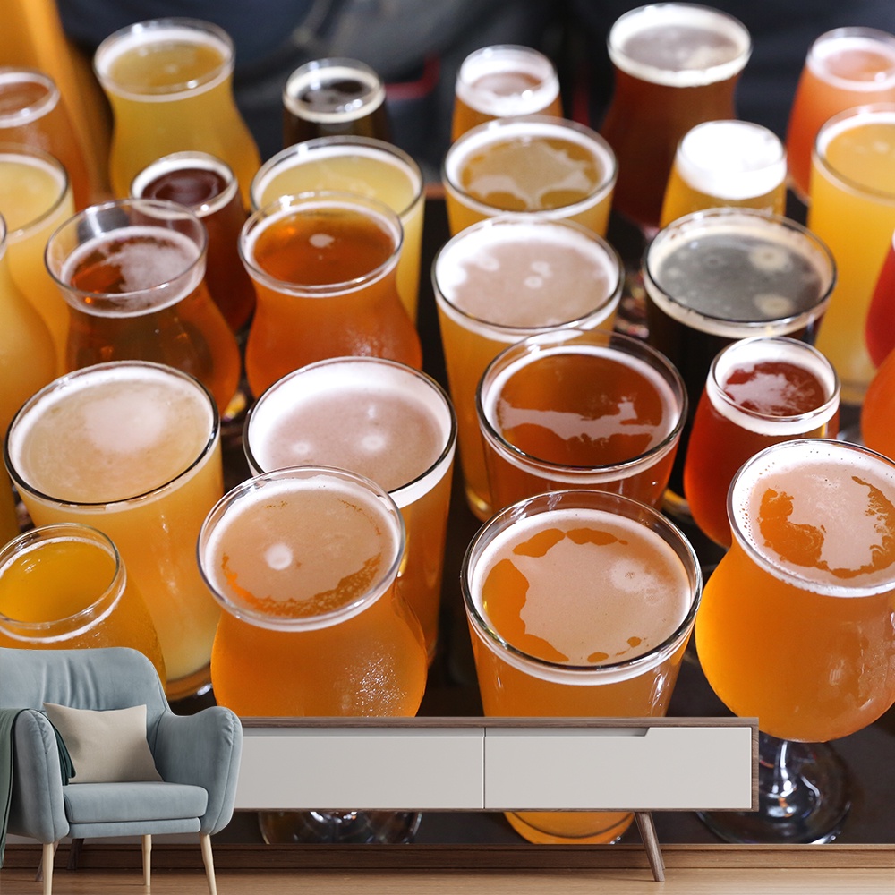 Papel de Parede Cerveja Bebida Cervejeiro Bar Sala Painel - 319pc