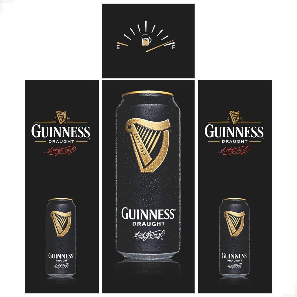 Adesivo Geladeira Personalizado Envelopamento  Teto Cerveja Guinness