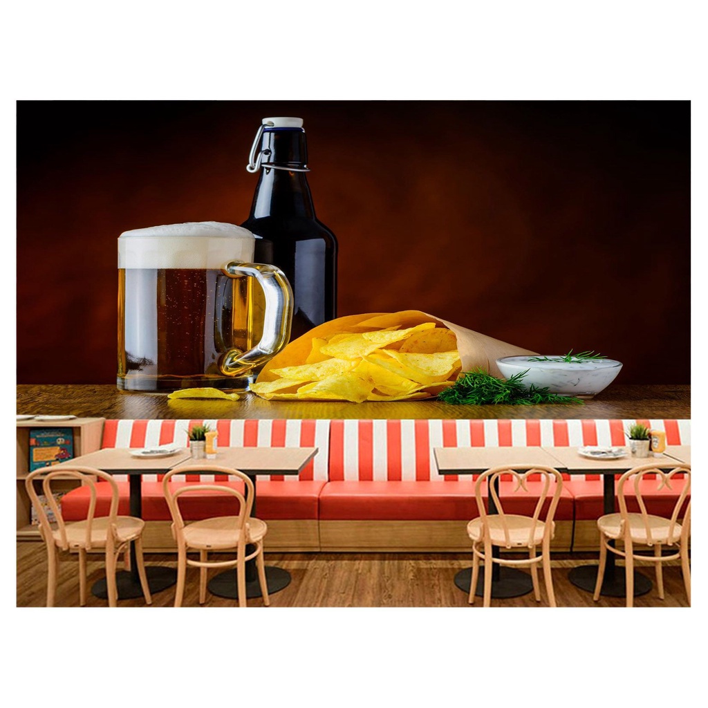 papel de parede Cerveja bebida Lupulo chopp 3D m² AL110