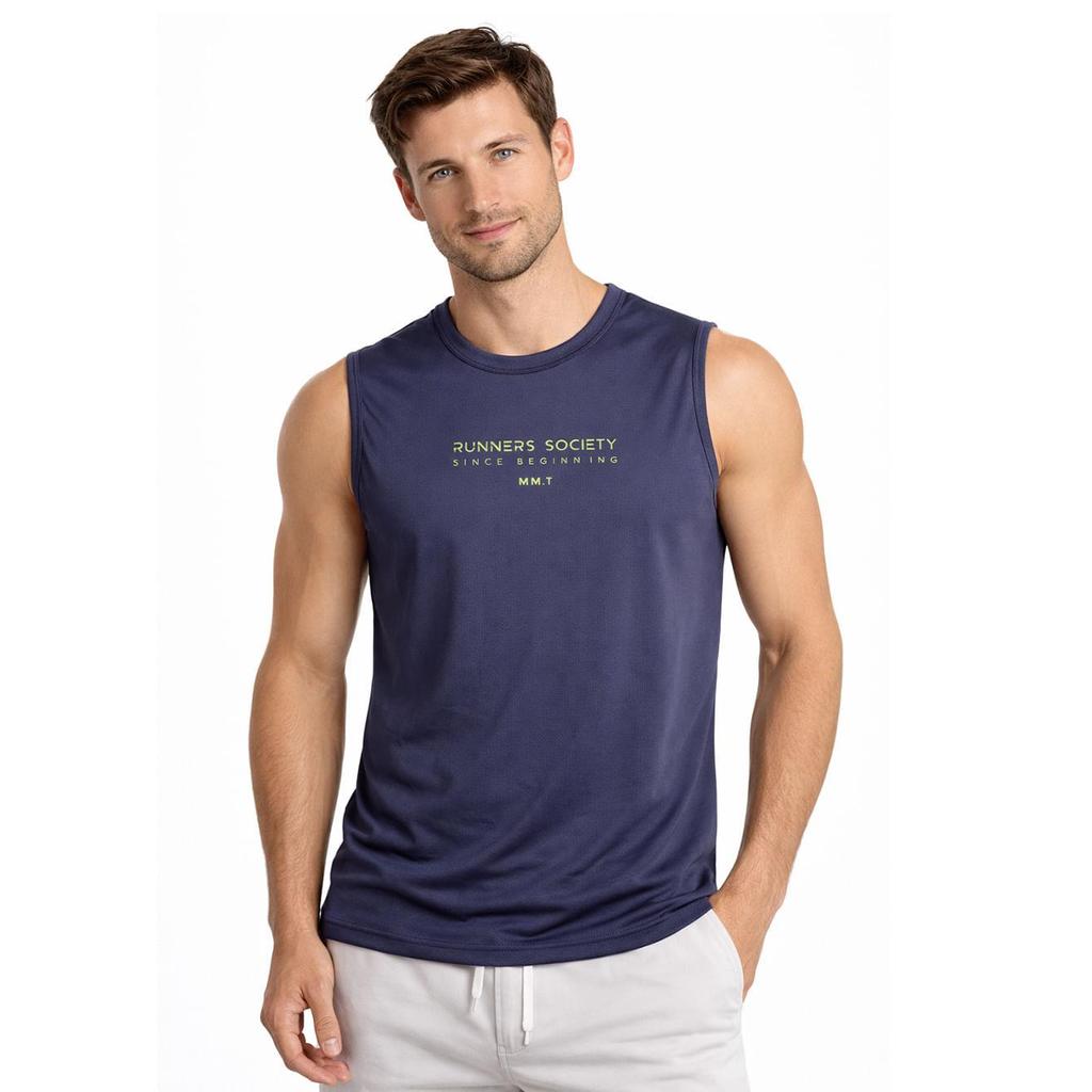 Camiseta Regata Running Furadinha Masculina MARINHO