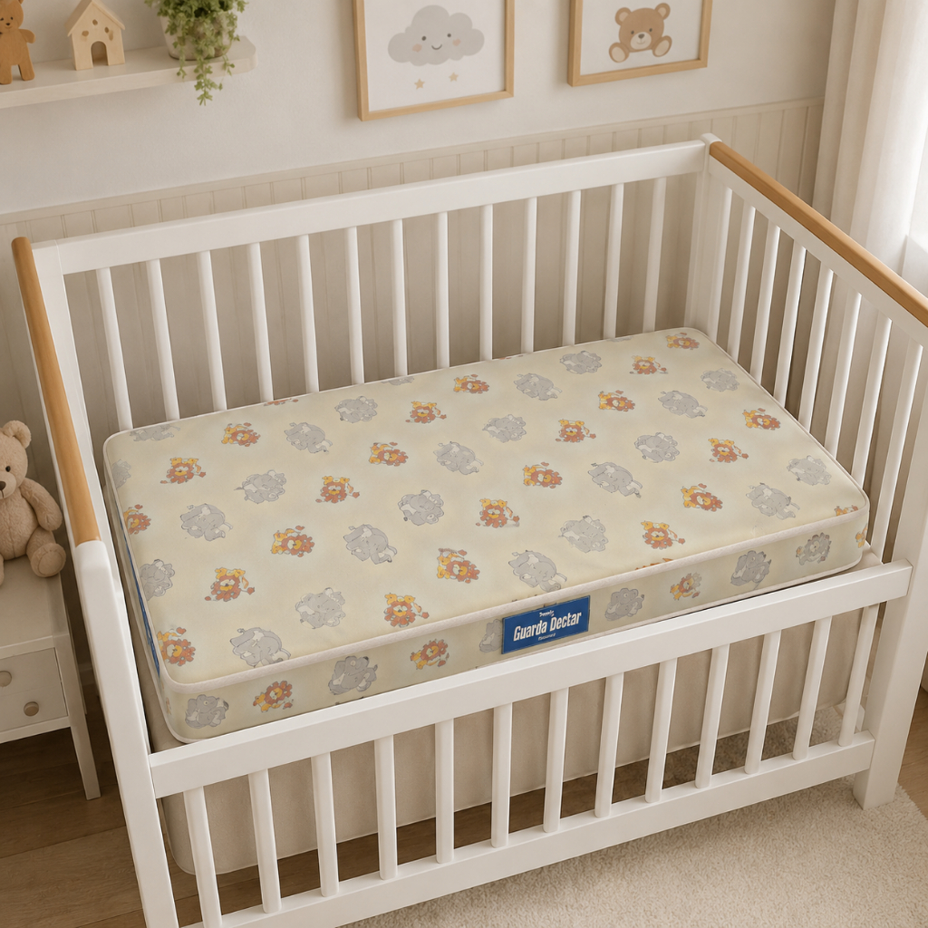 Colchão Infantil Espuma 130x60cm Para Berço Bebê Impermeável Antialérgico Unissex