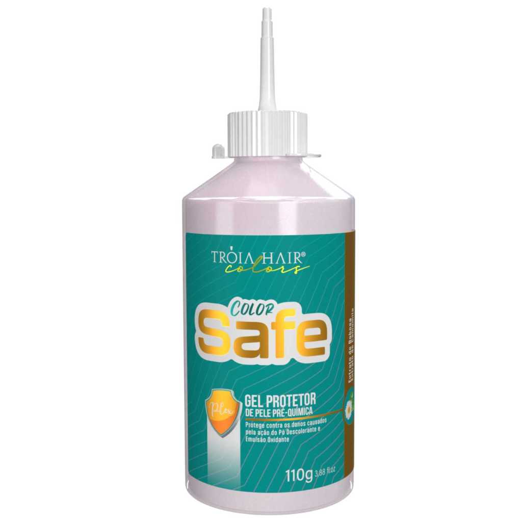 Gel Protetor Para Pele e Couro Cabeludo Color Safe Plex 110g Tróia Hair