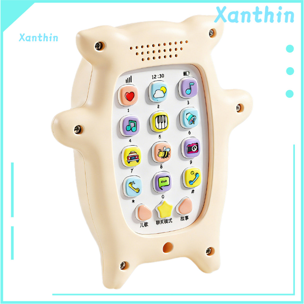 Kids Phone Toy Cartoon Pig with 15 Adjustable Volume Buttons Songs Stories Early Learning Mobile for Toddlers Boys Girls