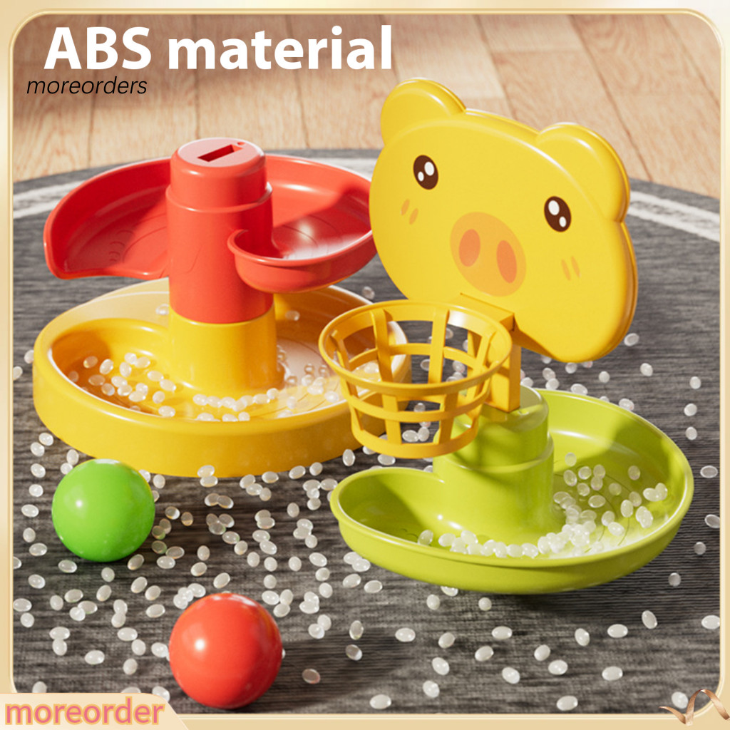 Kids Ball Drop Tower Toy – 2/3/5/7/9 Layers Run Track Cartoon Pig Design Educational Rolling Slide for Toddlers Boys G