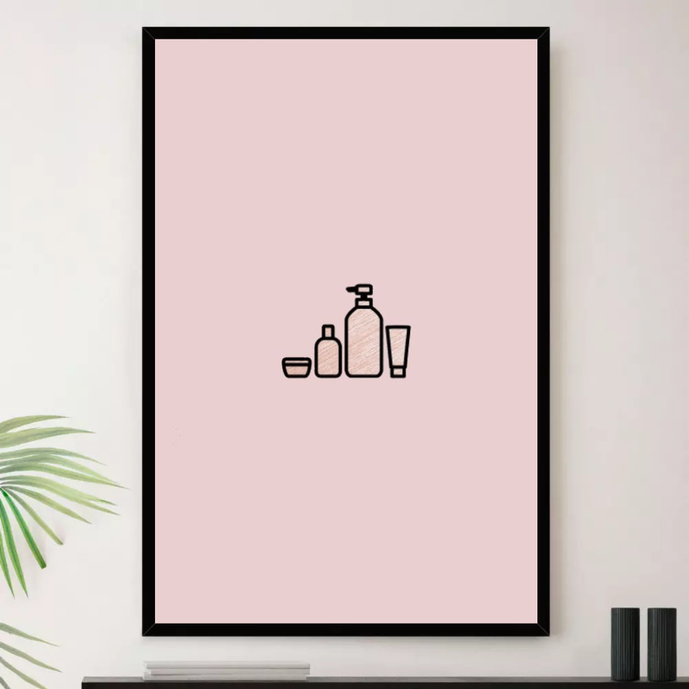 Quadro Estetica Skincare Minimalista Decorativo A3 35x45cm