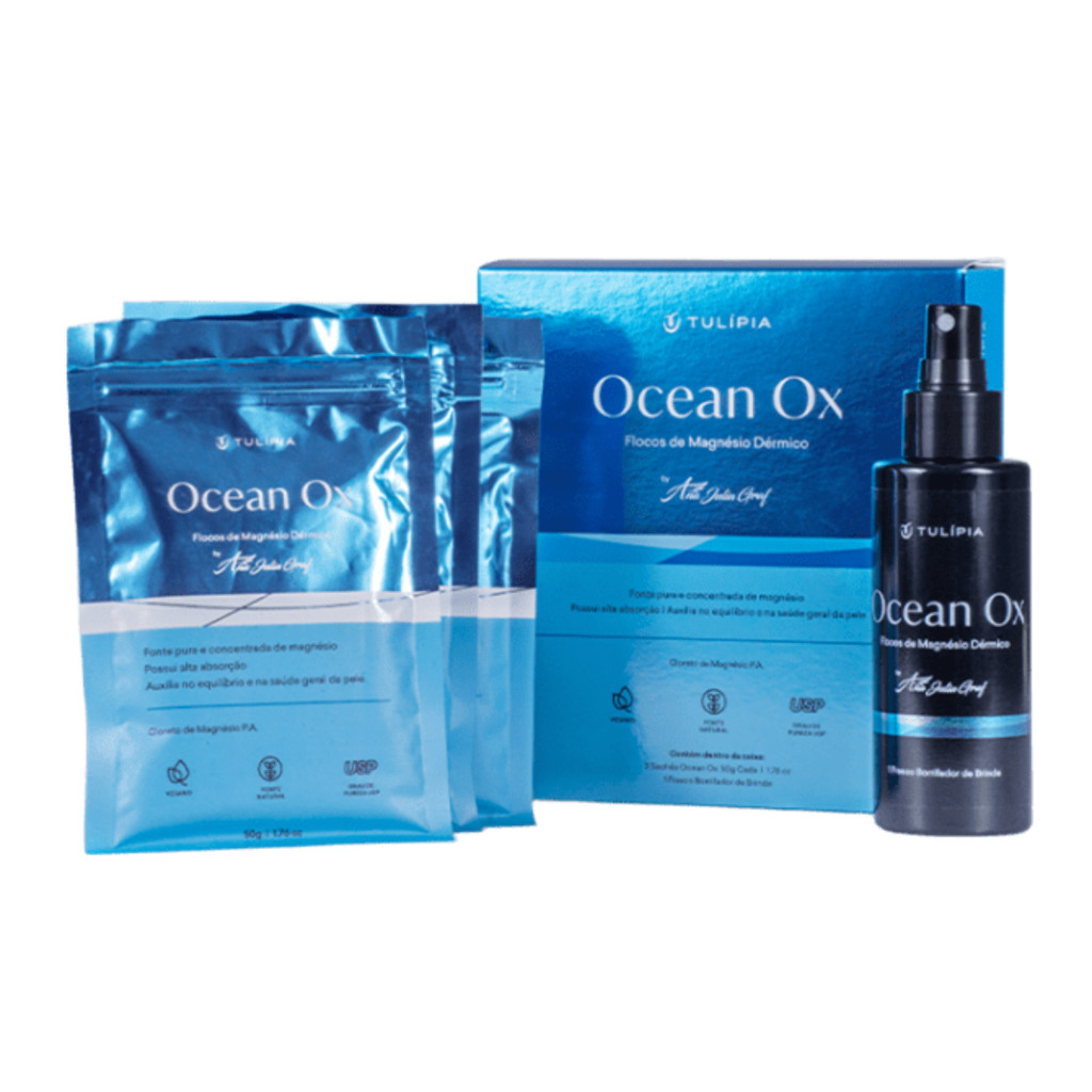 OCEANOX Flocos de Magnésio 3 Sachês 50g Tulípia Facial Corporal Home Care Spa Day