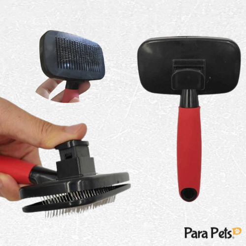 RASQUEADEIRA UPRIGHT TIRA PELOS DE CÃES COM BOTÃO PARA REMOVER OS PELOS