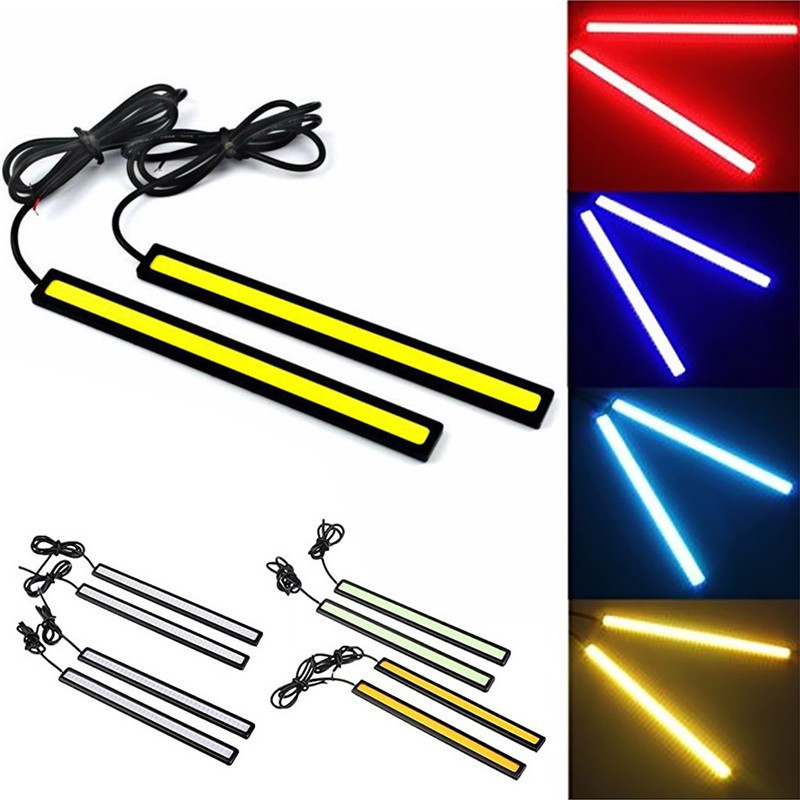 1 Pcs 17 Cm COB LED 12 V Luzes Diurnas DRL Lâmpada De Nevoeiro Para Carro Luz De Sinalização À Prova D'água
