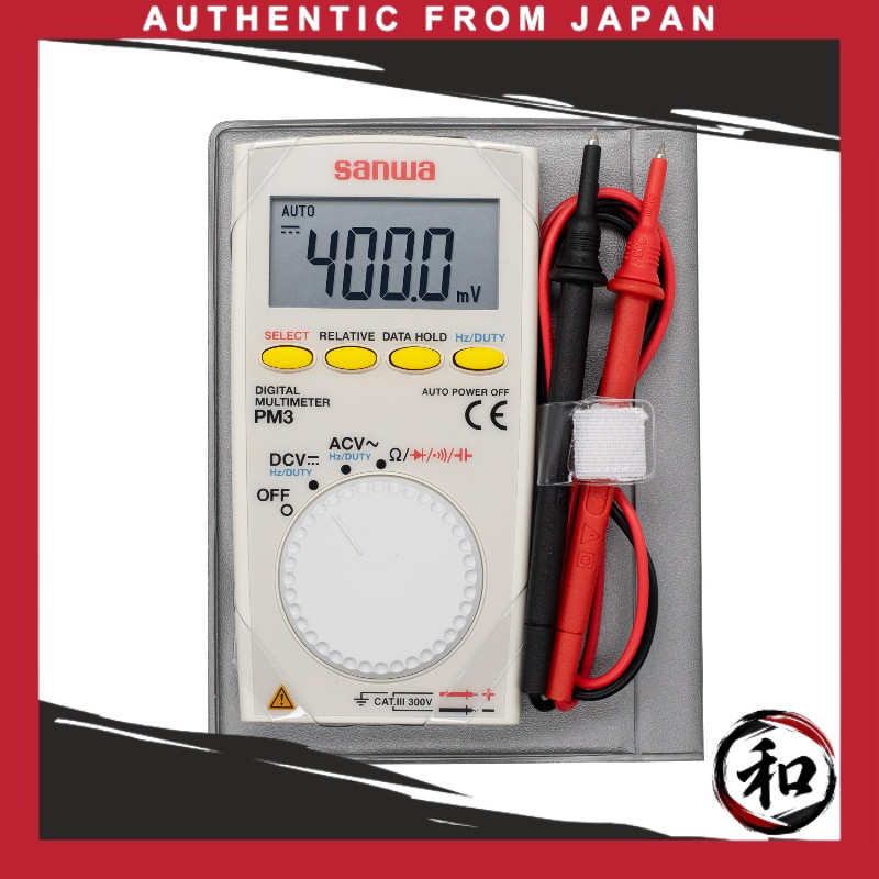 Sanwa Multímetro Digital PM-3 Testador Ultrafino Compacto 【Direto do Japão】