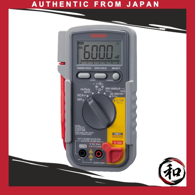 SANWA Multímetro Digital CD732 Testador 6000 Contagens 【Direto do Japão】