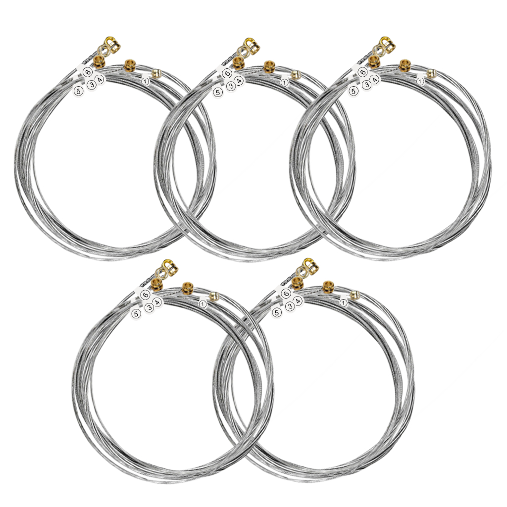 5 Set Electric Guitar Strings Coated Nickel Alloy Winding Hexagonal Core 009-042 Guitar Accessories Professional Strings