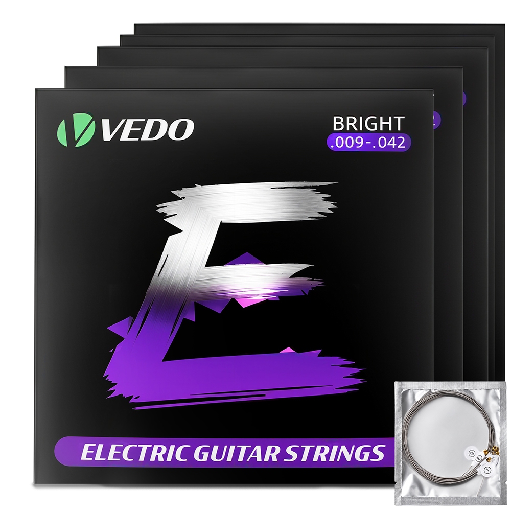 5 Set 009-042 Electric Guitar Strings Coated Nickel Alloy Winding Hexagonal Core Guitar Accessories Replacement Part