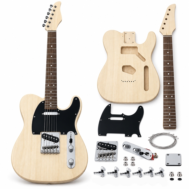 DIY TL electric guitar set, Oguman neck/yangmu body, 6-string electric guitar, DIY guitar set, Jatoba fingerboard