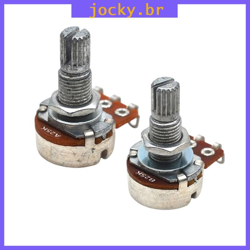 Alegria 5 Pcs 18mm Potes Eixo Potenciômetro Guitarra 25K Guitar Amp ELectric Volumes Tone Pots Fácil