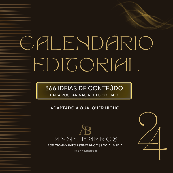 Calendário Editorial com 366 ideias de posts