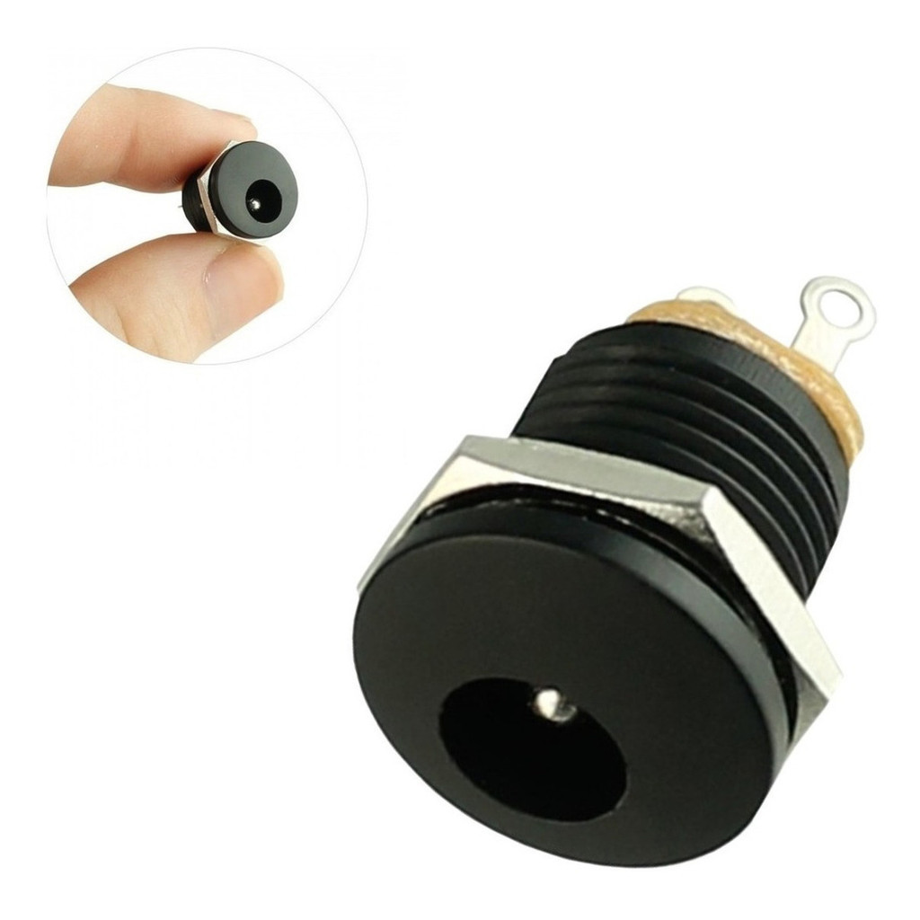 Kit Conector Plug Jack P4 Femea 2.1mm Painel Pedais 10 Peças