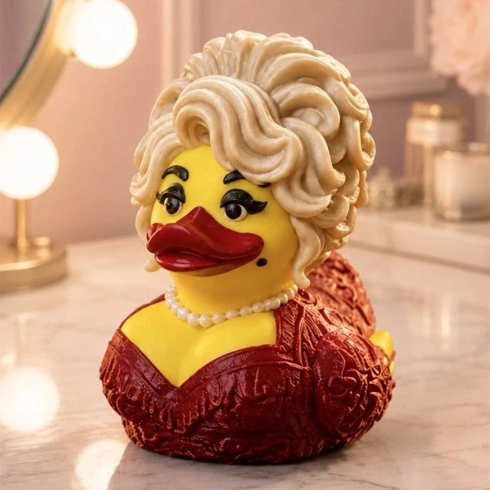 Dolly Parton Duck Resin Country Music Dashboard Buddy Stylized Resin Figurine For Car Interior And Gifting