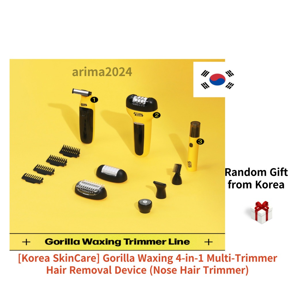 [Korea SkinCare] Dispositivo De Remoção De Pêlos Multiaparador 4 Em 1 Gorilla Waxing (Aparador Do Nariz)