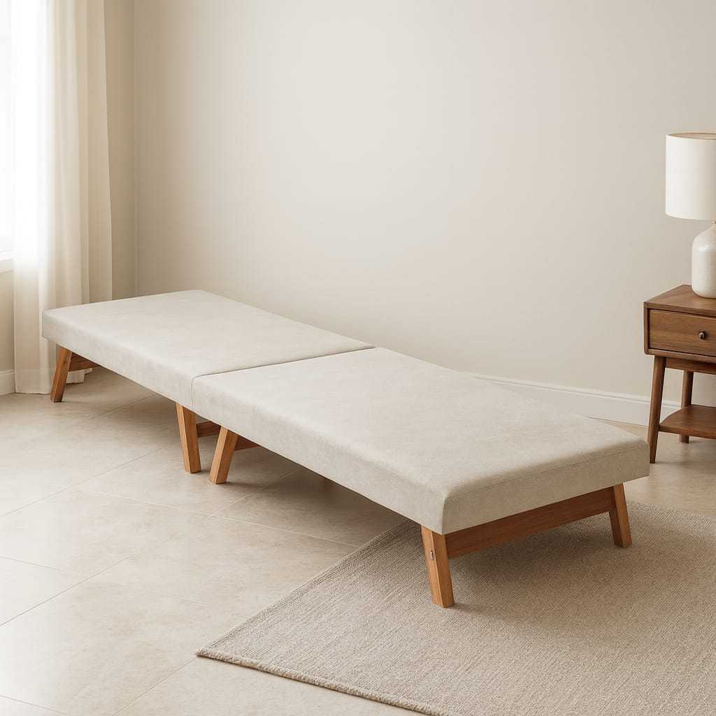 Cama de acampamento dobrável portátil 1,70cm x 60cm x 23cm