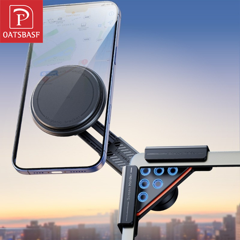 OATSBASF Suporte para Celular Veicular Rotativo 360° Compatível com Tesla BYD Base Tela