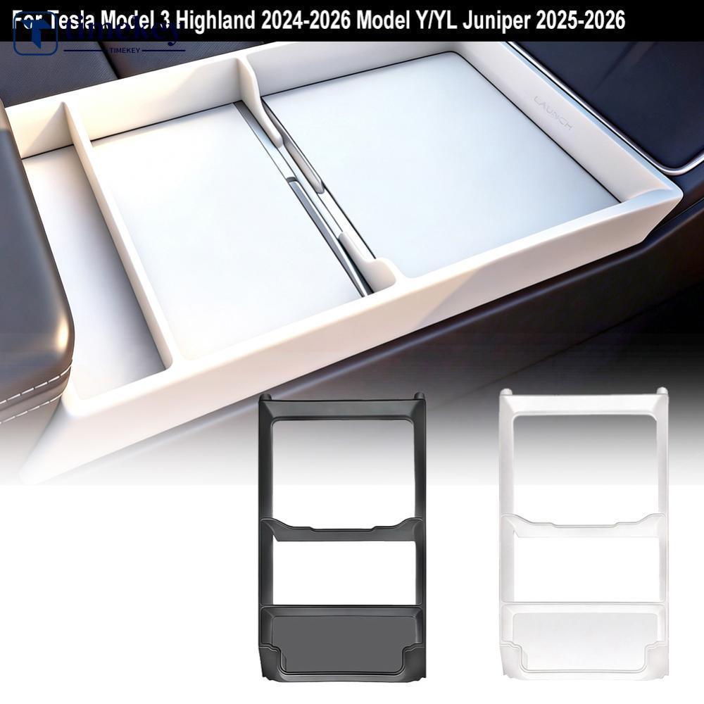 TIMEKEY TPE Console Central Do Carro Caixa De Armazenamento Painel Quadro Óculos Caso Titular Para Tesla Modelo 3 Highla