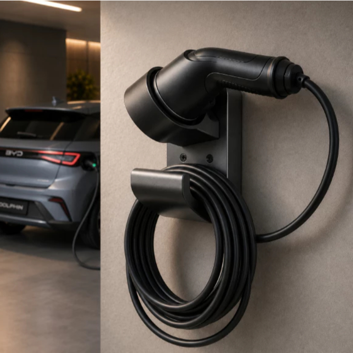 Suporte De Parede Carregador Carro Elétrico Completo Tipo 2 Compatível Com BYD BMW Volvo Tesla Geely GWM GAC Porsche