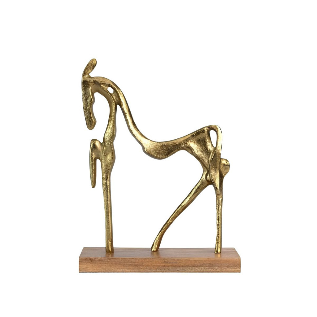 Escultura Cavalo em Metal e Madeira Mart | Modern Rústico Luxo