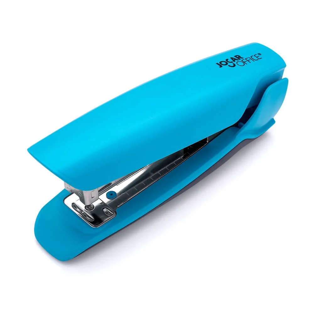 Grampeador Metal Modern Azul P/ 30 Folhas Jocar Leo e Leo  | 100 Grampos | 150 | 24/6 e 26/6 | Grampear | Escritorio | Material Escolar