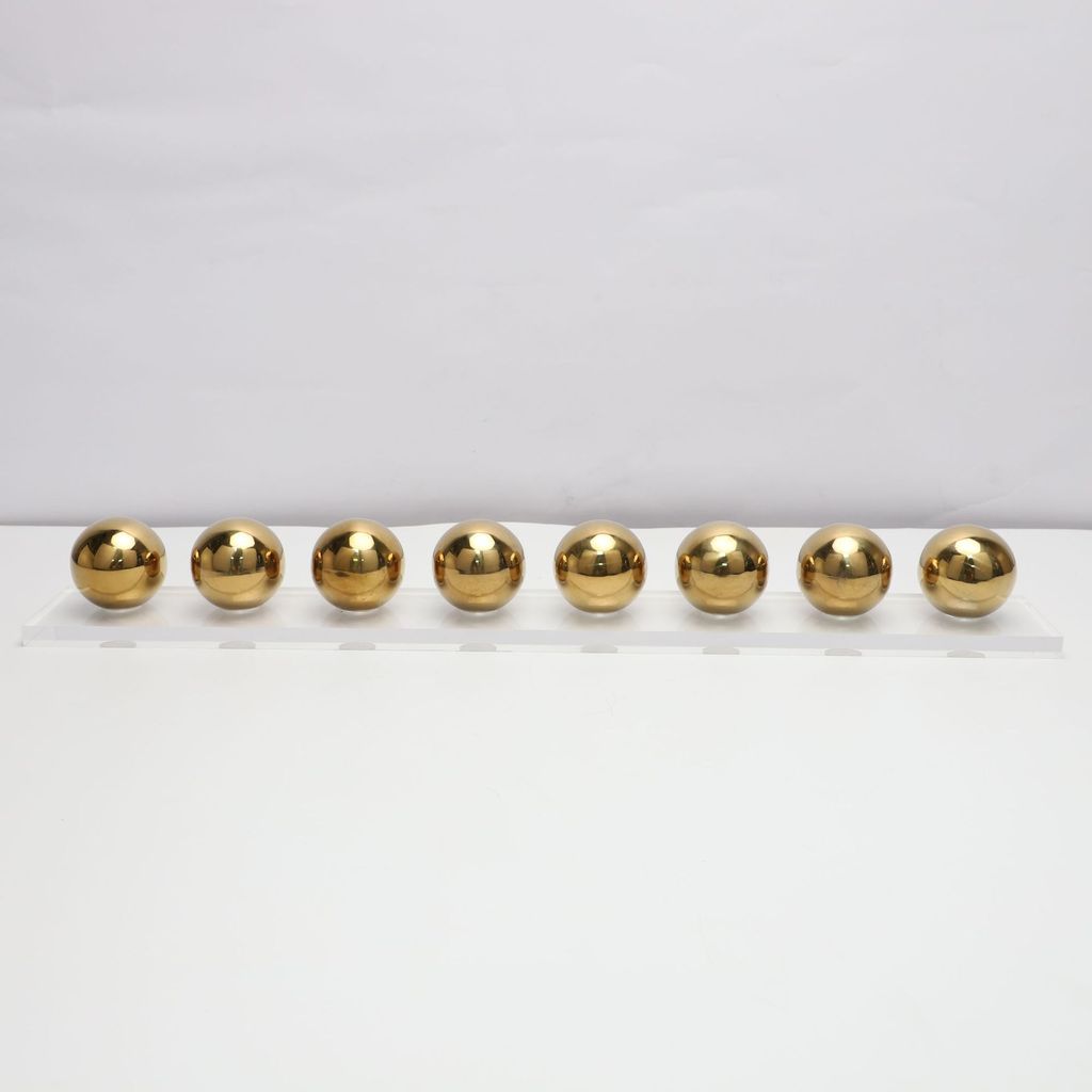 Simple modern acrylic metal ball ornaments for model homes, sales offices, and home decor creative eight-ball combinatio