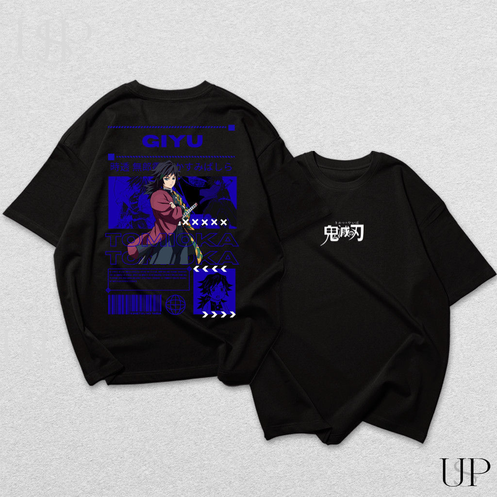 Camiseta Demon Slayer Kimetsu Anime Giyu Hashira Lançamento Filme Premium Envio Rapido