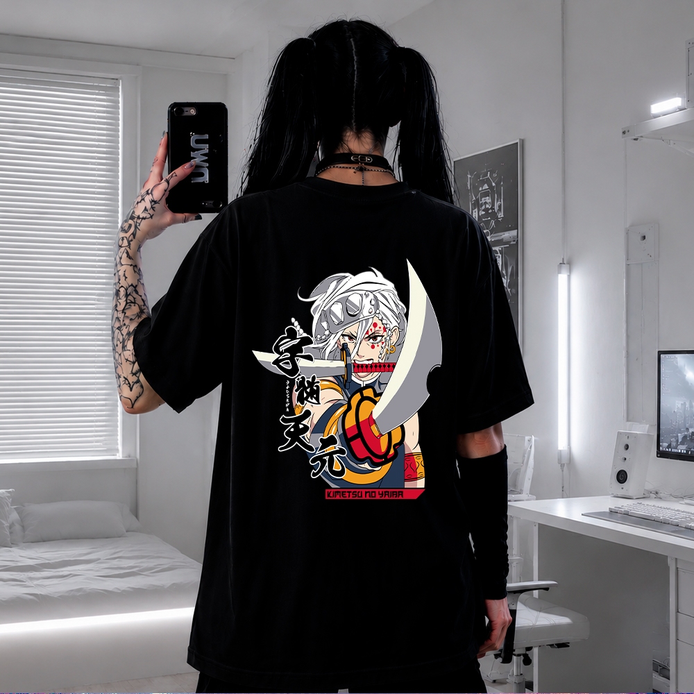 Camiseta Anime Demon Slayer Tengen Uzui Oversized Premium Streetwear Casual Academia Treino