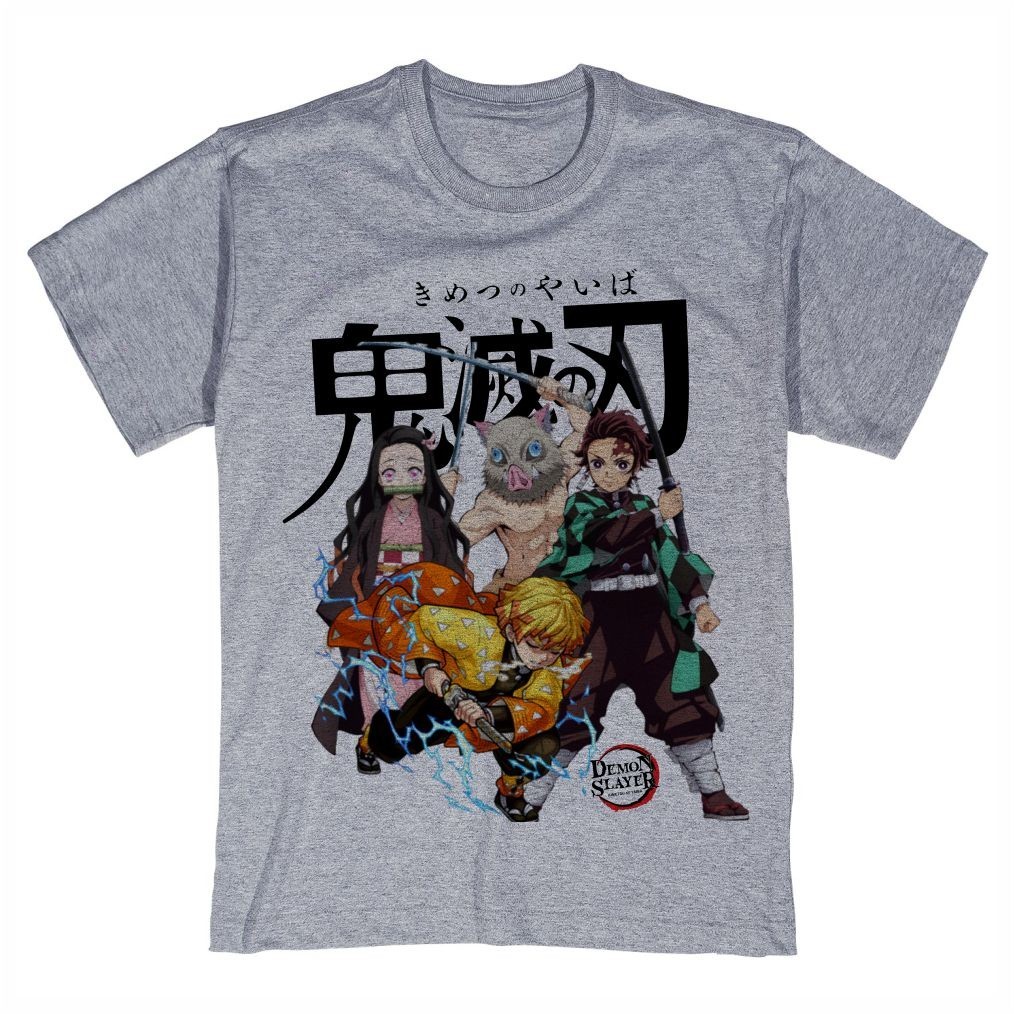 Camiseta Camisa Estampada  Blusa Anime Demon Slayer Personagens 100% Algodão - Envio Rapido Premium 30.1