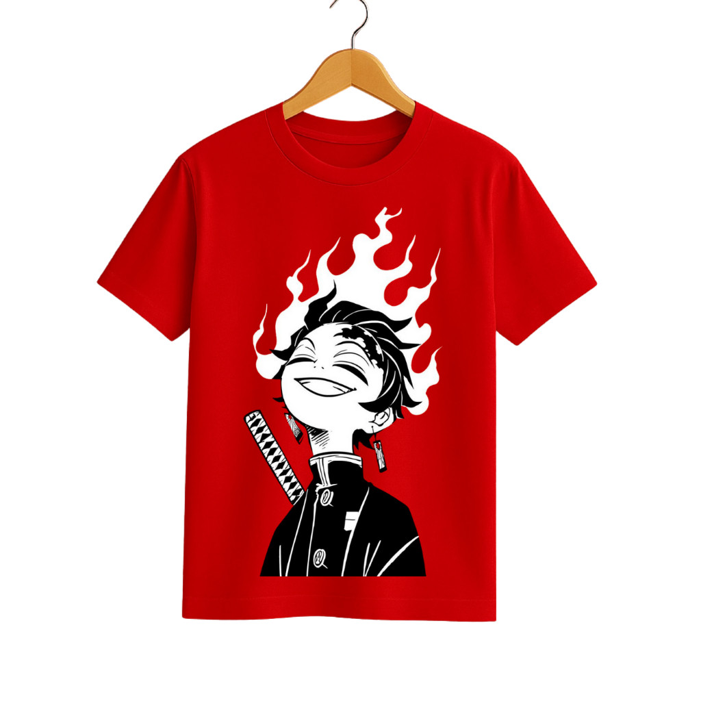 Camiseta Camisa 30.1 CAMISETA ANIME TANJIRO KAMADO DEMON SLAYER Algodão Premium