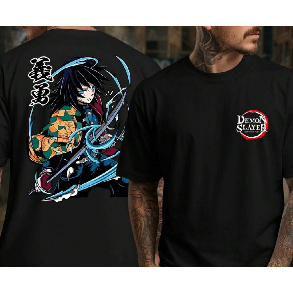 Camiseta Masculina Feminina Giyu Tomioka Demon Slayer T-shirt Unissex Streetwear Premium Algodão