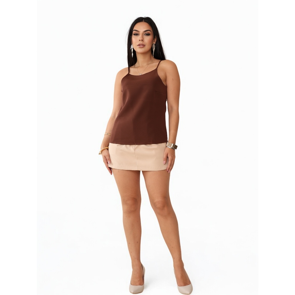 Regata Colete casual feminino de cor sólida, verão