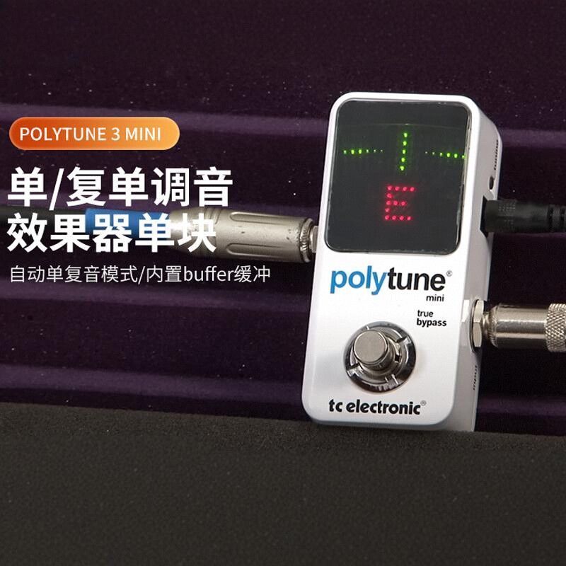 TC ELECTRONIC POLYTUNE 3 Guitarra Elétrica Baixo Tuning Bloco Único Afinador de Acordes r