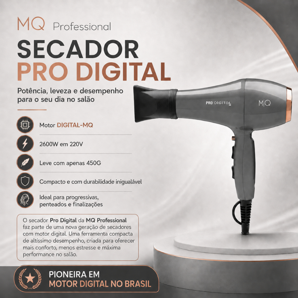 Secador MQ Professional Pro Digital Ion 2600w - 220V