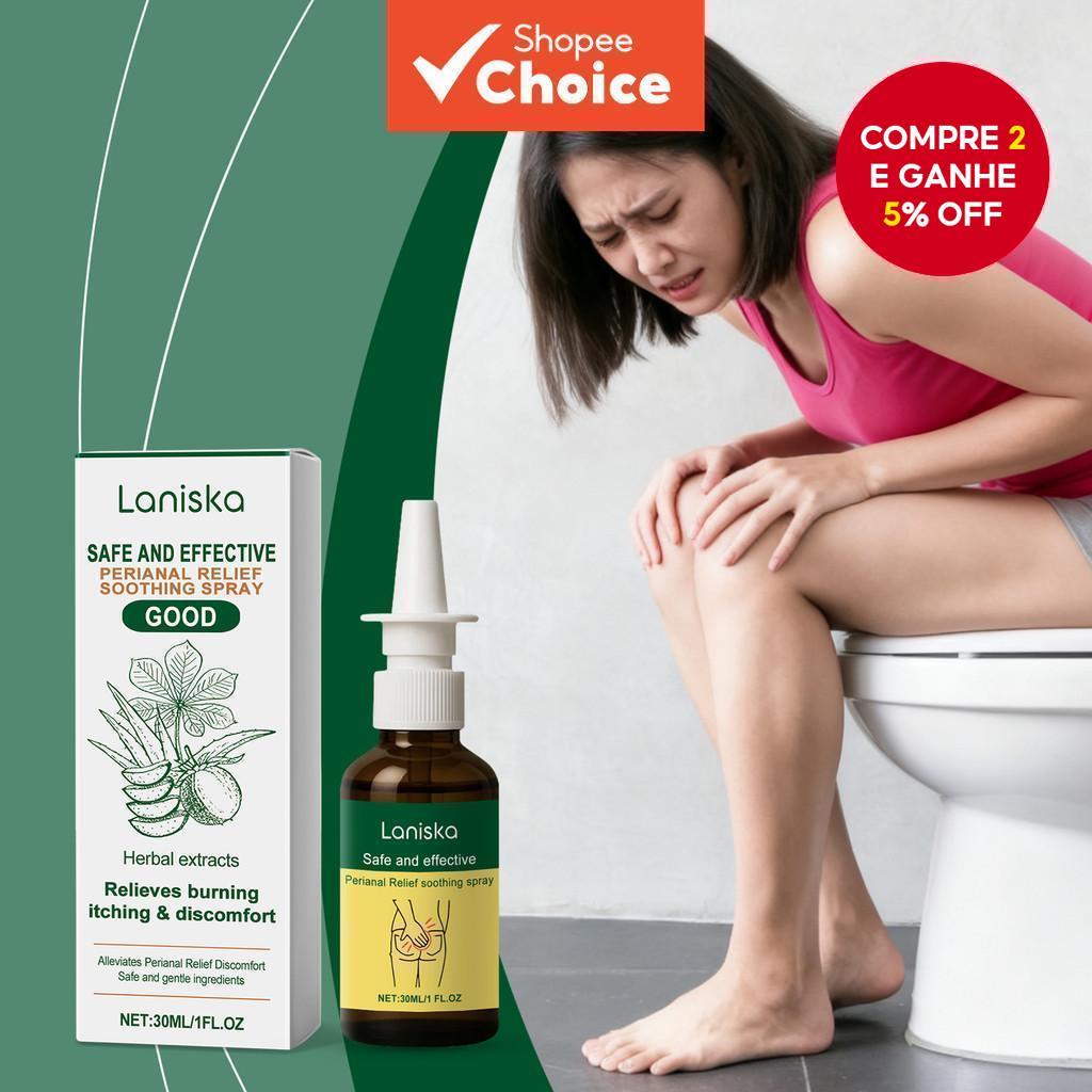 30ml Spray de Cuidado Perianal com Pantenol & Aloe, Alivia o Desconforto da Hemorroida, Rápida Absorção & Não