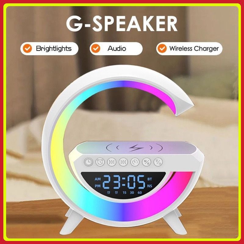 G-speaker Smart Station - Luminária Bluetooth Inteligente Estilo RGB Luz Carregador Sem Fio Alarme Relógio Alto-Falante