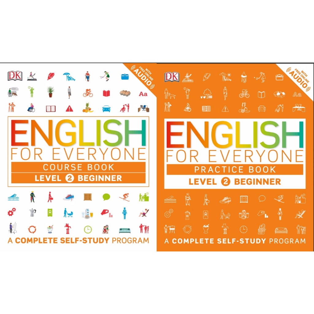 KIT ENGLISH FOR EVERYONE – LEVEL 2 BEGINNER COURSE BOOK + PRACTICE BOOK