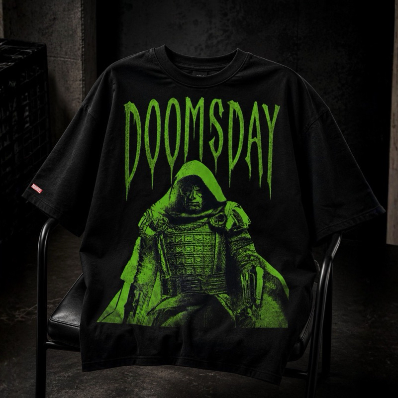 Best Fashion DOOM – Camiseta Streetwear Preta Doomsday Algodão 30.1 Premium Estampa Frontal Alta Qualidade Manga Curta