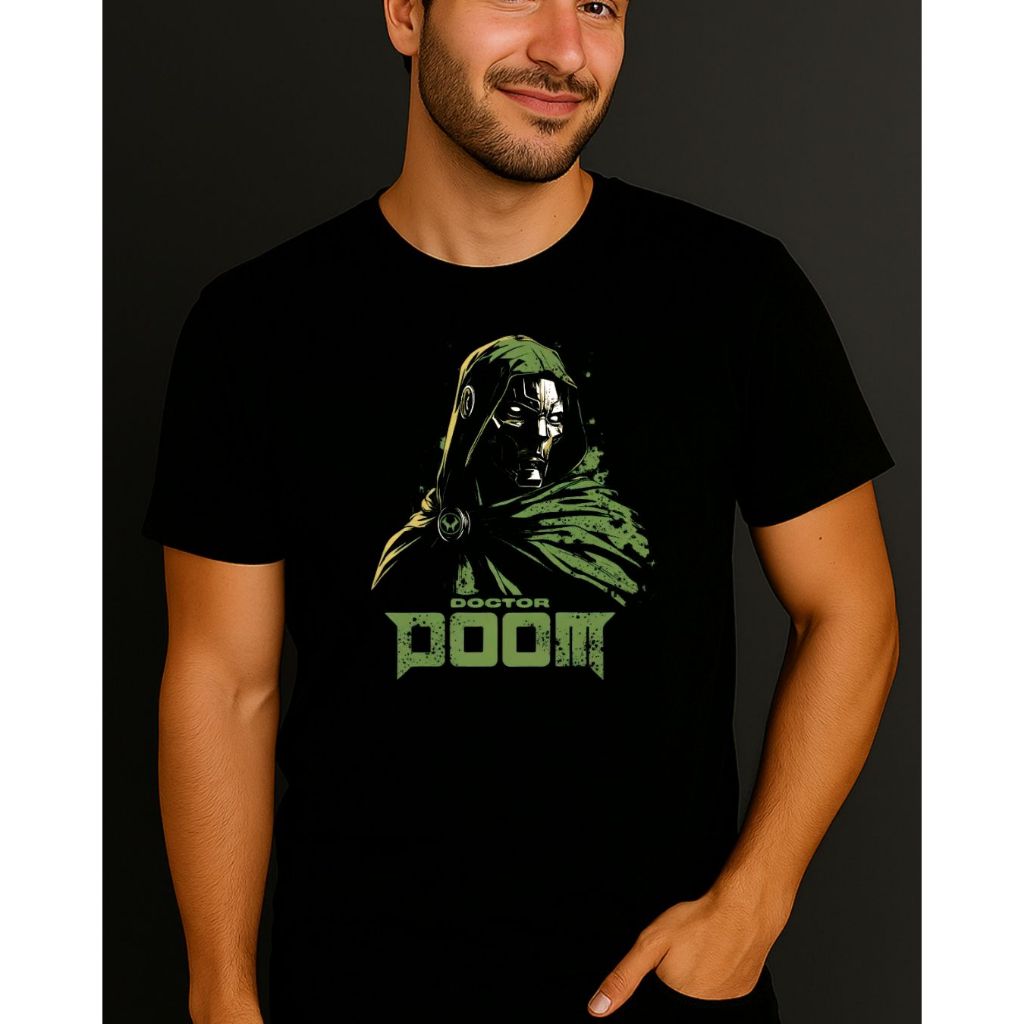 Camiseta Doctor Doom HQ Vilão Clássico 100% Algodão Unissex Estampa Autoral