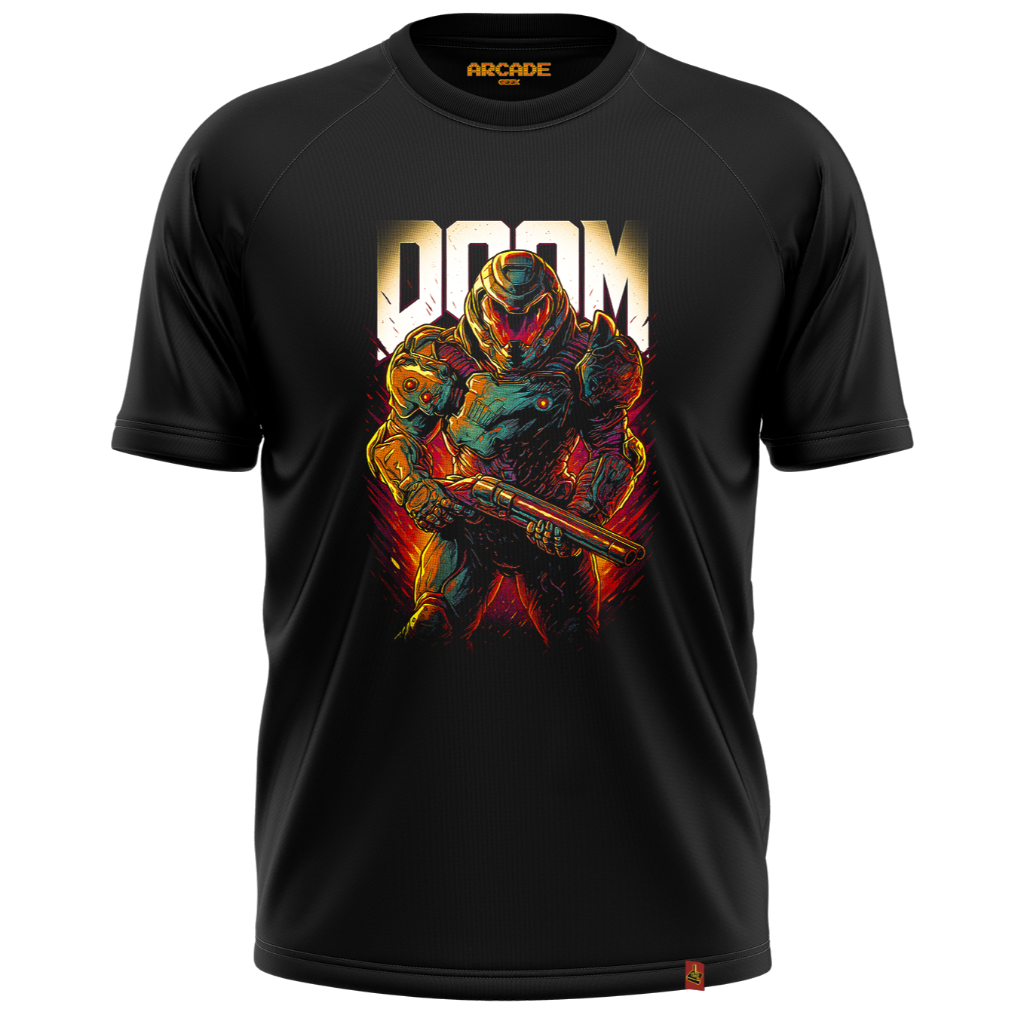 Camiseta Gamer Doom Apocalipse Fim do mundo Monstro Jogos Primeira Pessoa