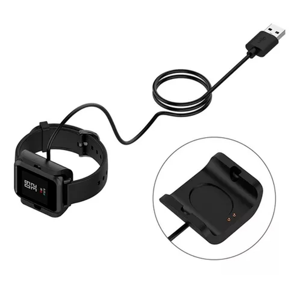 Cabo Carregador Smartwach Compativel com Amazfit Bip A1805 Resistente Leve 5V Base De Suporte